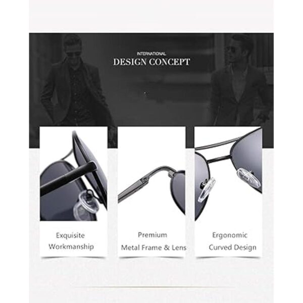 Increíbles 7 gafas de sol polarizadas aviador retro para_2
