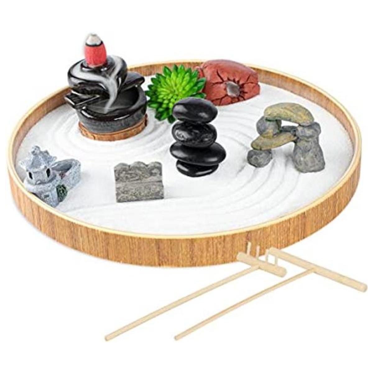 Juego de 15 Zen Arena Jardín para Escritorio DIY Zen