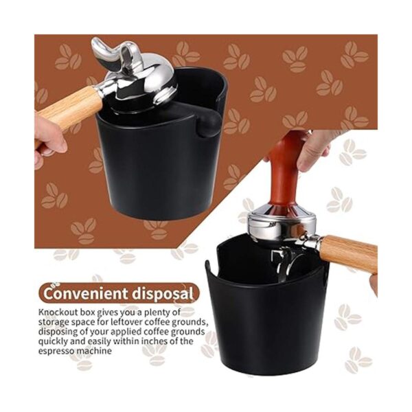 Juego de 2 piezas de caja de café Espresso Knock Box