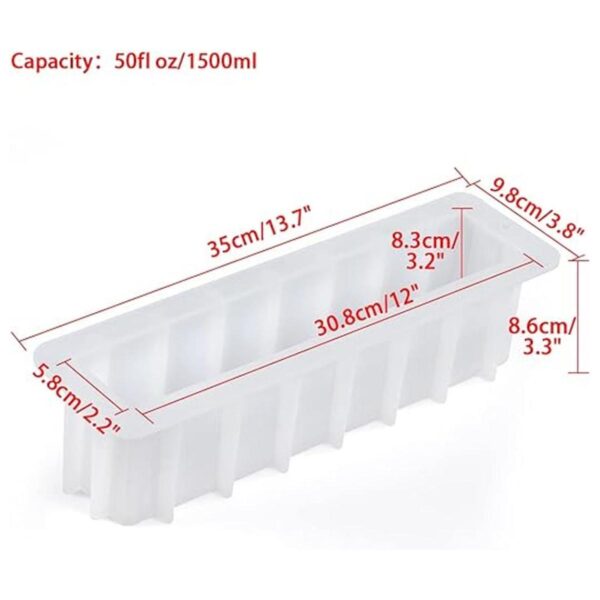 Sanbege Molde de jabón para pan molde rectangular grande