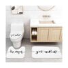 ArtSocket Juego de 4 cortinas de ducha con fondo blanco y_4