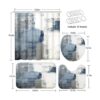 ArtSocket Juego de 4 cortinas de ducha color azul marino_2