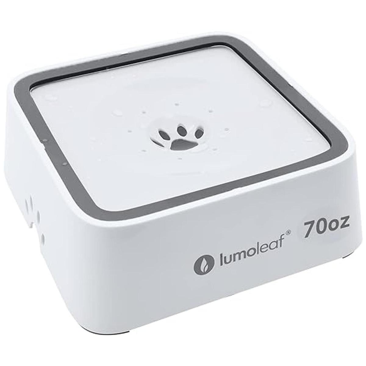 LumoLeaf Cuenco de agua para perros de 70 onzas sin