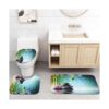 ArtSocket Juego de 4 cortinas de ducha de piedra negra_4