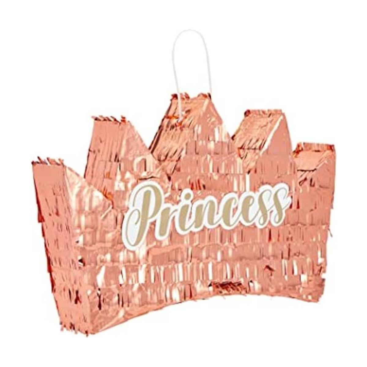 Corona de oro rosa para niñas decoración de fiesta de