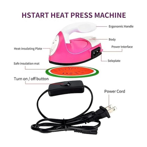 Mini máquina de prensa de calor mini plancha eléctrica