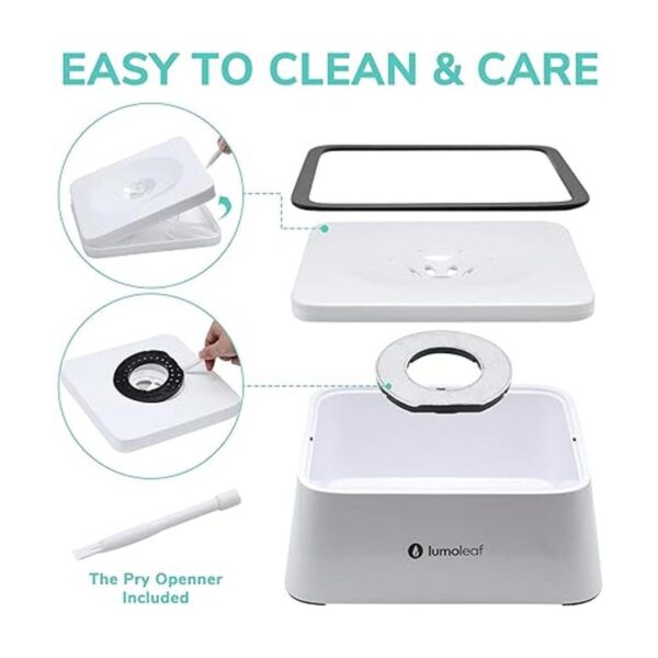 LumoLeaf Cuenco de agua para perros de 70 onzas sin_5