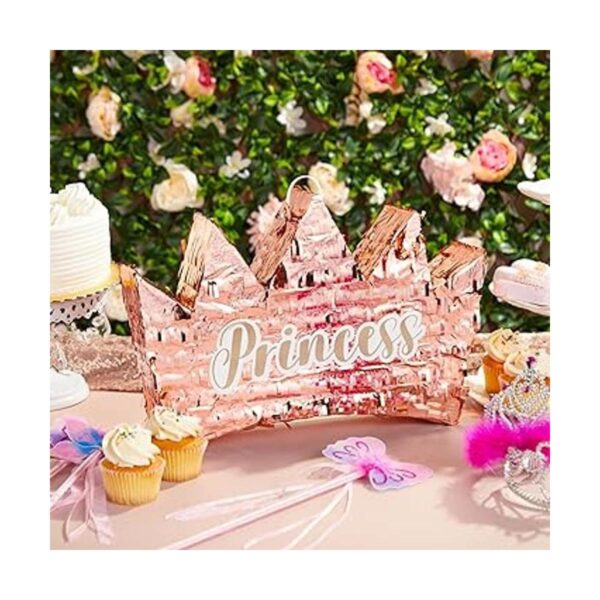 Corona de oro rosa para niñas decoración de fiesta de_2
