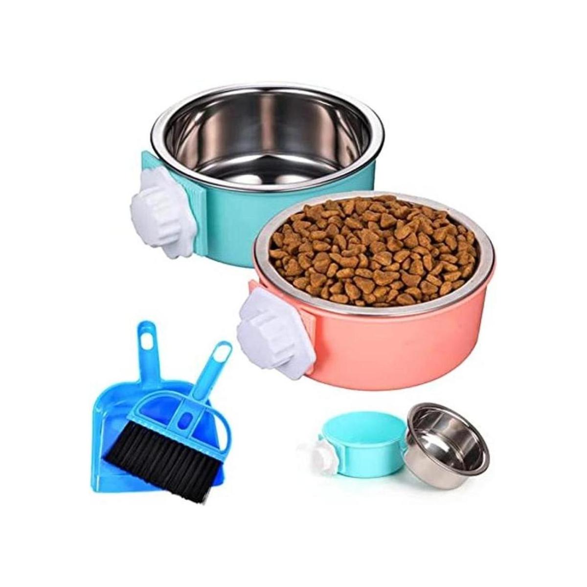 HERCOCCI Cuenco extraíble de acero inoxidable para perros