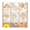 Kit de plantillas de girasol de 6 piezas plantillas_1