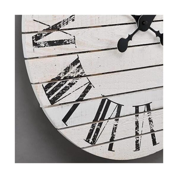 FirsTime Co. Shiplap Reloj de pared de granja hecho_3