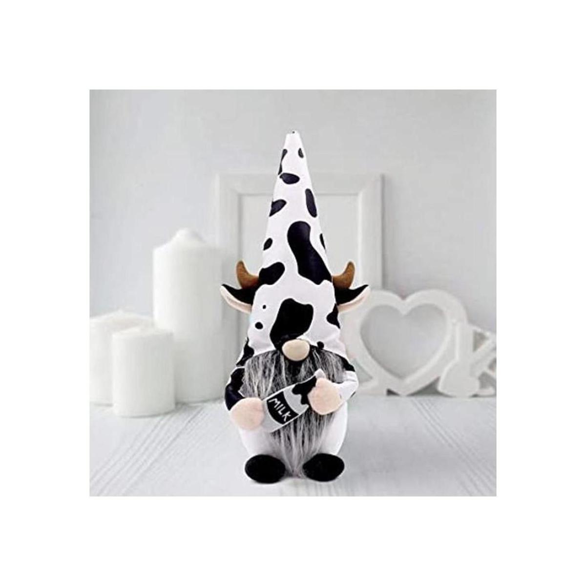 Regalos de gnomos suecos de vaca de granja con botella de