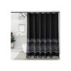 Jibin Bong Cortina de ducha bohemia negra con borlas_1