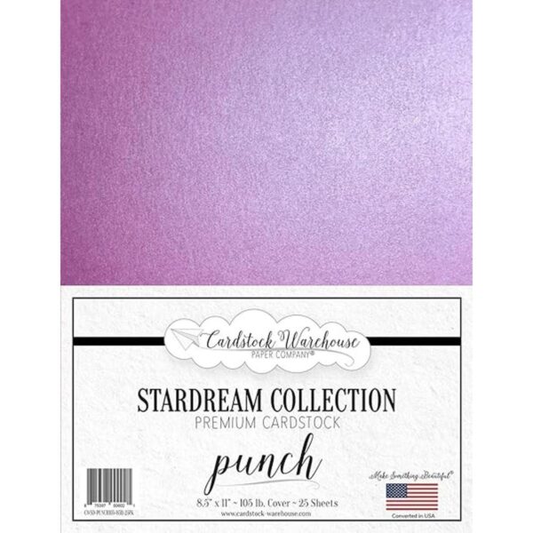 Papel de cartulina metálico punch morado Stardream 8.5 x_2