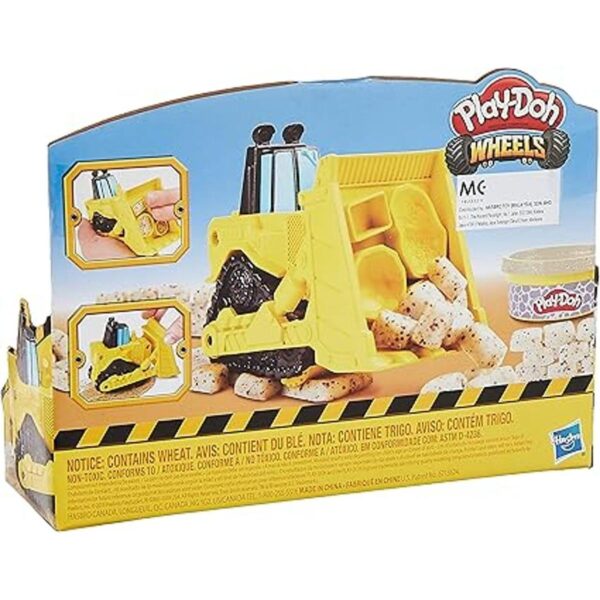 PlayDoh Ruedas Mini Bulldozer Toy con 1 lata de piedra no_2