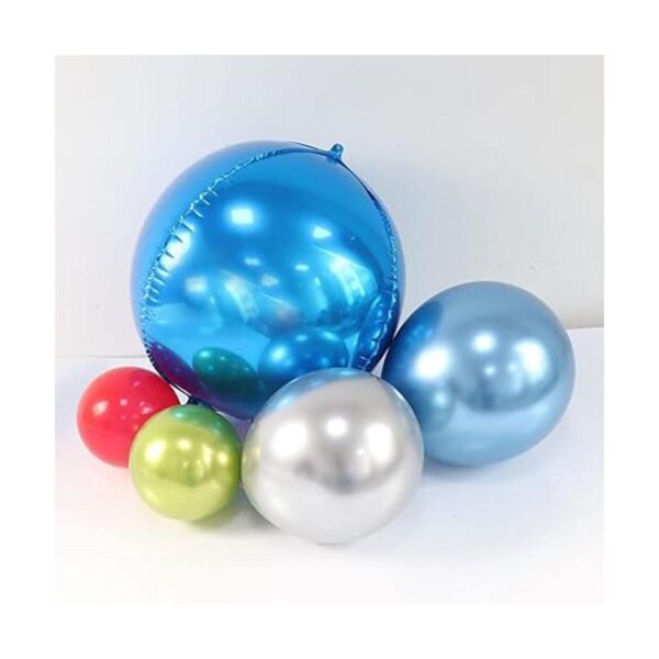 Kit de guirnalda de arco de globos de color azul metálico_4