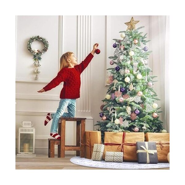 Falda de árbol de Navidad de 48 pulgadas grande de piel