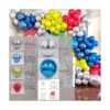 Kit de guirnalda de arco de globos de color azul metálico_2