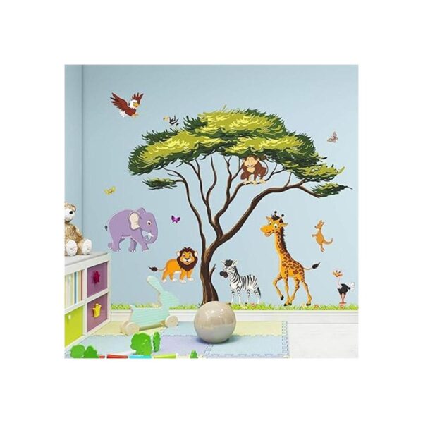 RW1074 Calcomanías de pared de animales de la selva de