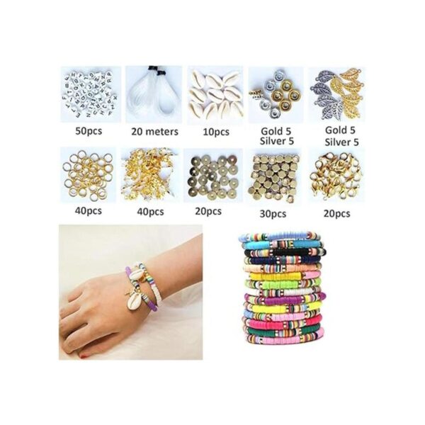 7800 cuentas de arcilla para hacer pulseras 24 colores