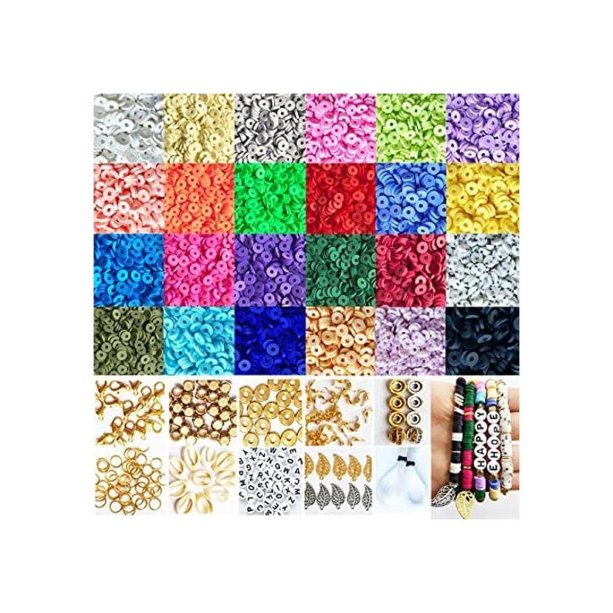 7800 cuentas de arcilla para hacer pulseras 24 colores