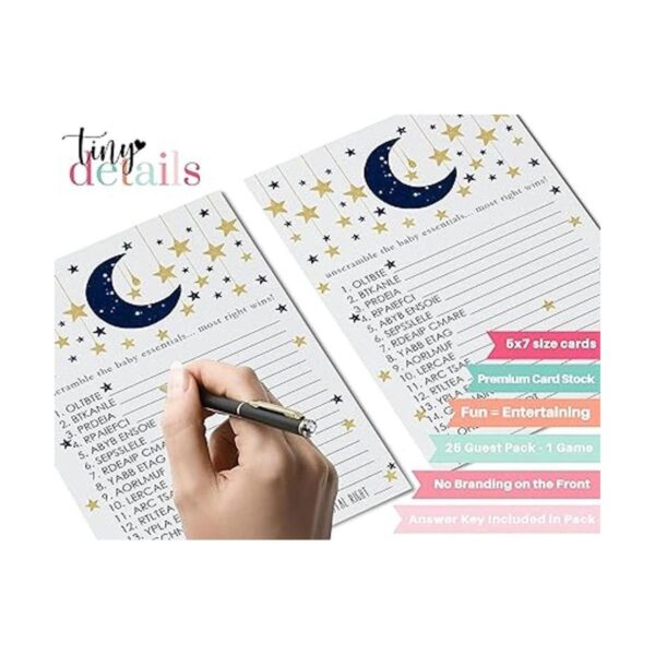 Twinkle Little Star Baby Shower Games Juego de 25_2