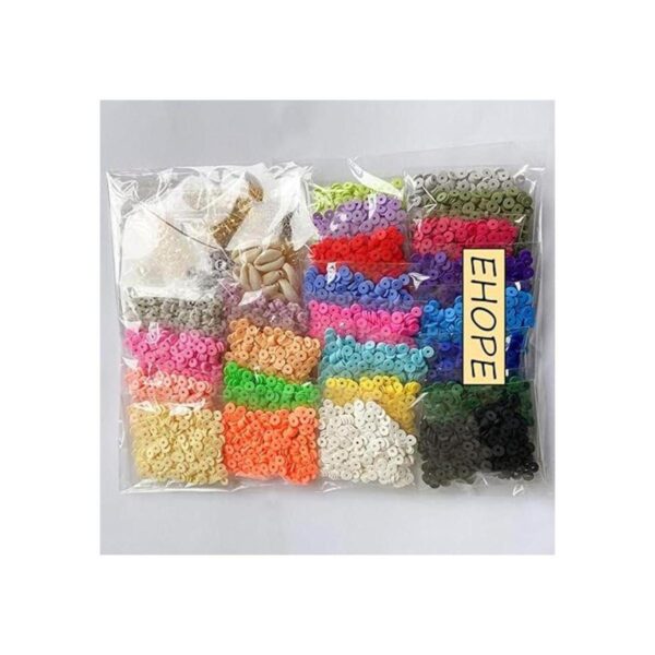 7800 cuentas de arcilla para hacer pulseras 24 colores