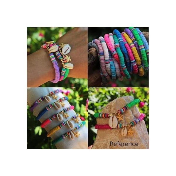 7800 cuentas de arcilla para hacer pulseras 24 colores