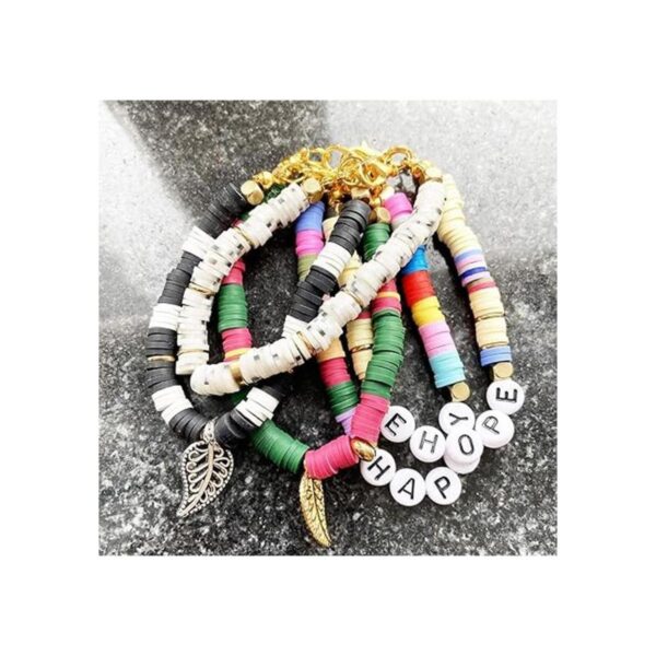 7800 cuentas de arcilla para hacer pulseras 24 colores