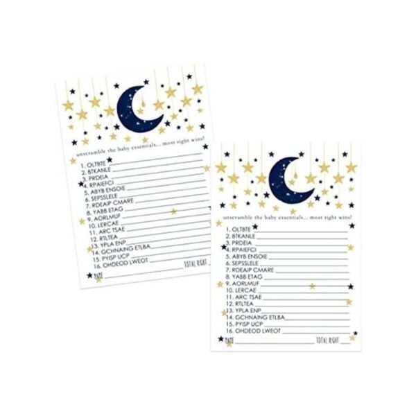 Twinkle Little Star Baby Shower Games Juego de 25_1