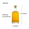 Kaachli Botellas de vidrio transparente de 12 onzas 12.7_5