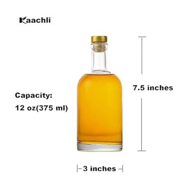 Kaachli Botellas de vidrio transparente de 12 onzas 12.7_5
