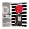 QWRSMYX Negro Perfume Flor Moda Niña Mujer Cortina de_2