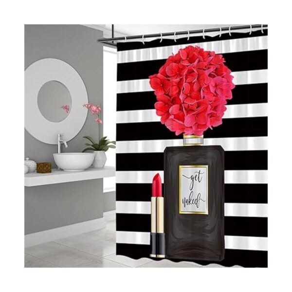 QWRSMYX Negro Perfume Flor Moda Niña Mujer Cortina de_2