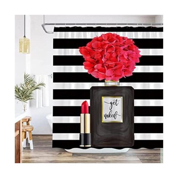 QWRSMYX Negro Perfume Flor Moda Niña Mujer Cortina de_1