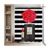 QWRSMYX Negro Perfume Flor Moda Niña Mujer Cortina de_3
