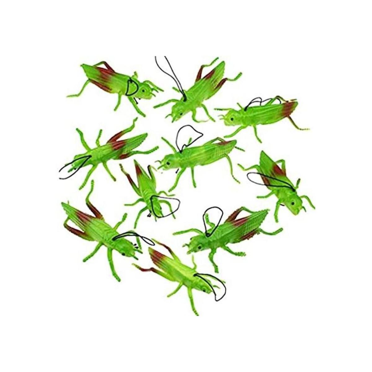 Toyvian 10 piezas de plástico saltamontes figuras de
