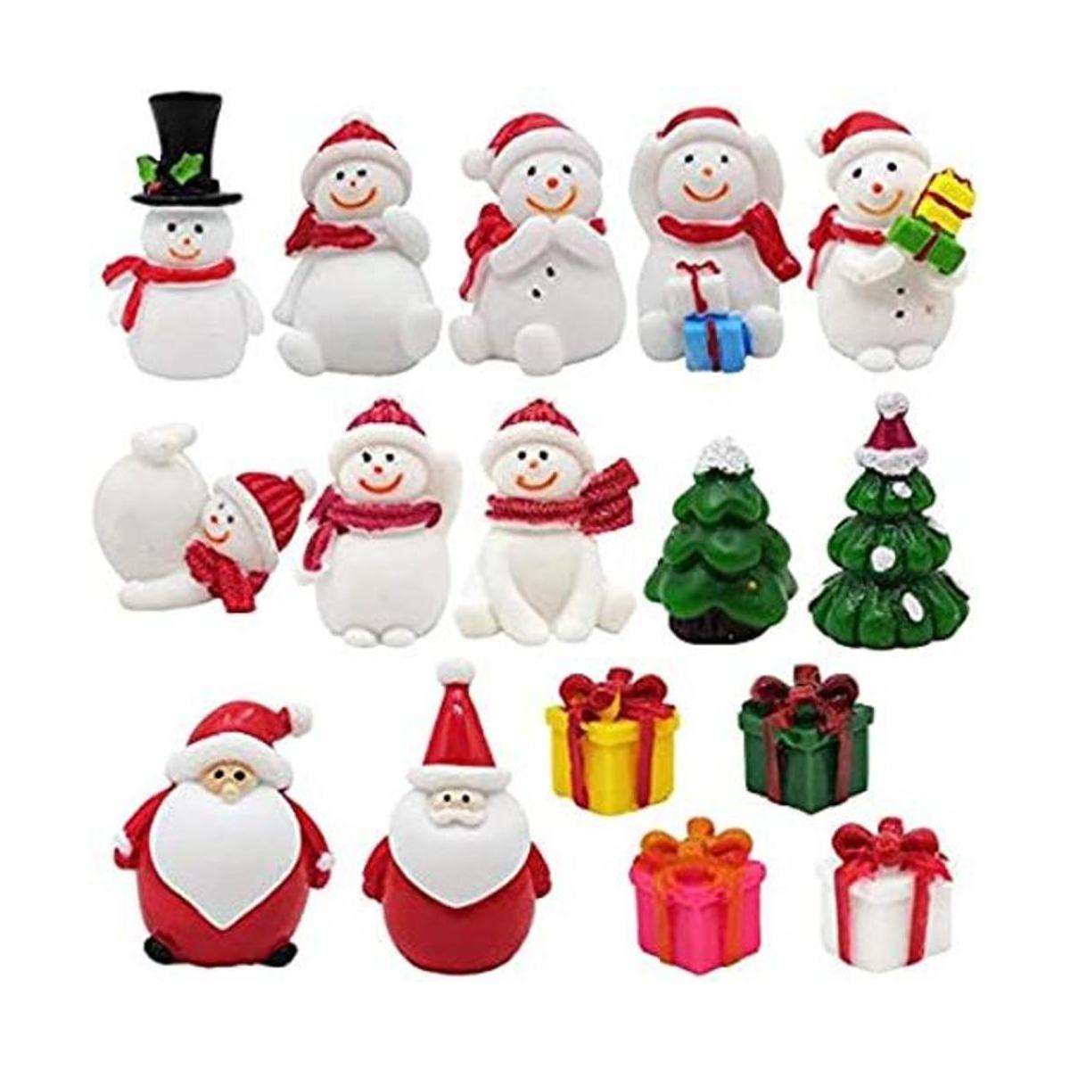 EMiEN Juego de adornos en miniatura para Navidad 16