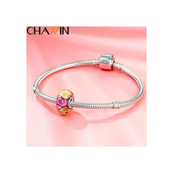 Abalorio de cristal de Murano auténtico de plata de ley_3