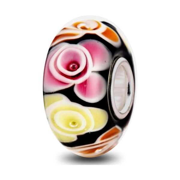 Abalorio de cristal de Murano auténtico de plata de ley_1