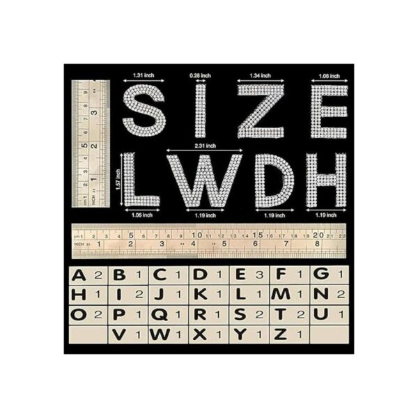 Locacrystal 34 calcomanías de letras del alfabeto con_4