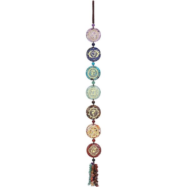 Jovivi Colgante de piedras de chakra 7 símbolos de_1