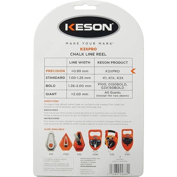 Keson K3XPRO Carrete de línea de tiza de precisión con_2