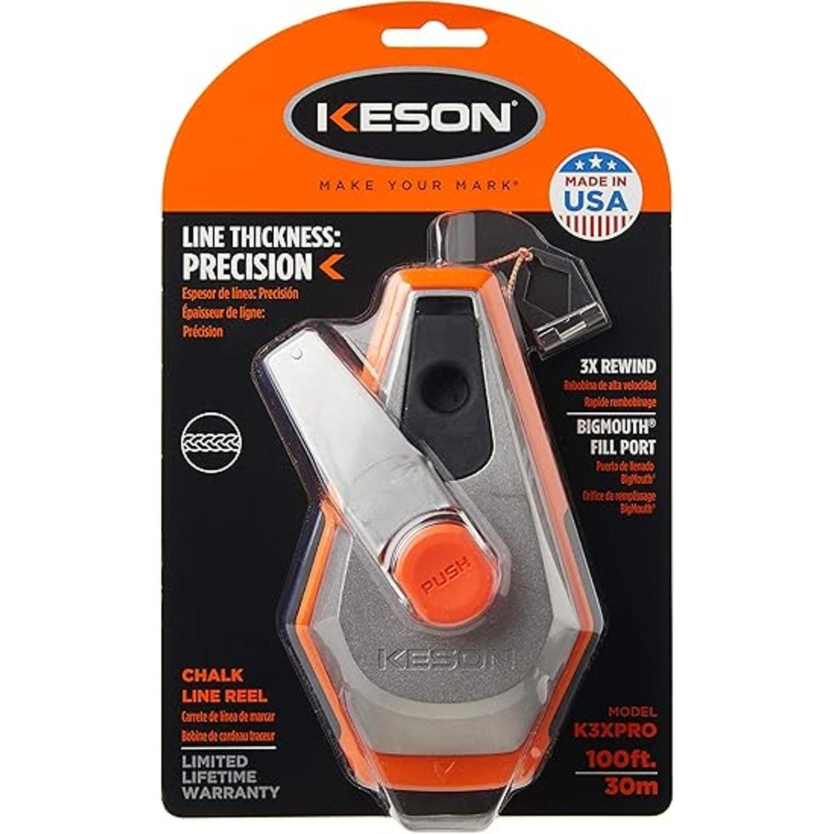 Keson K3XPRO Carrete de línea de tiza de precisión con