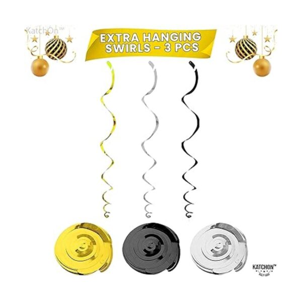Happy New Years Swirl Decoraciones 2022 Paquete de 40_6
