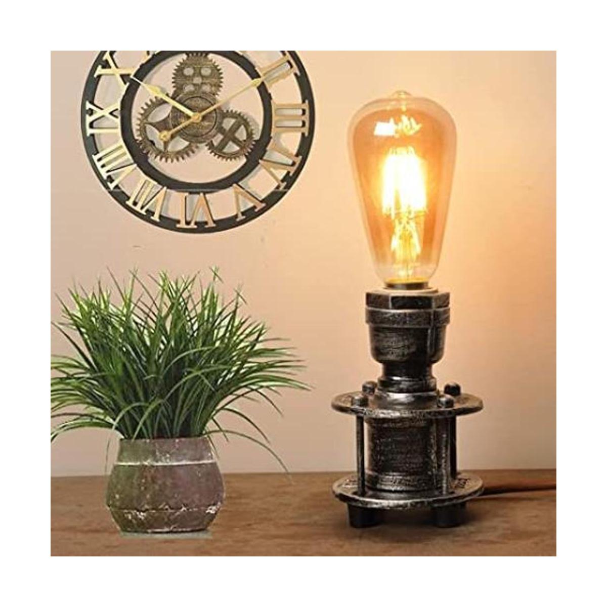 Retro Home Lámpara de mesa industrial estilo steampunk