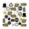 Happy New Years Swirl Decoraciones 2022 Paquete de 40_1