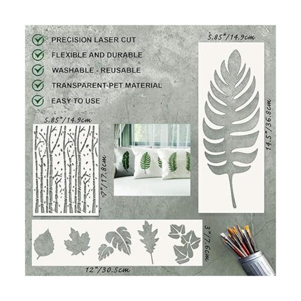 Plantillas de hojas grandes para pintar sobre madera_2