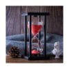 Temporizador de reloj de arena con arena roja_1