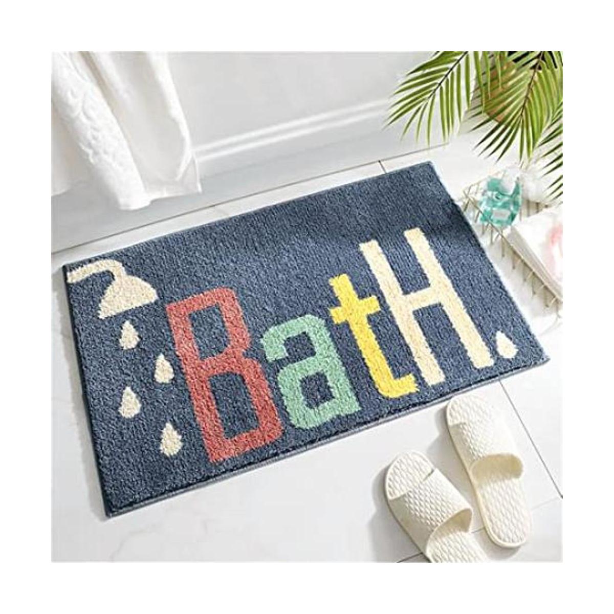 THRILRUG Alfombra de baño antideslizante de microfibra